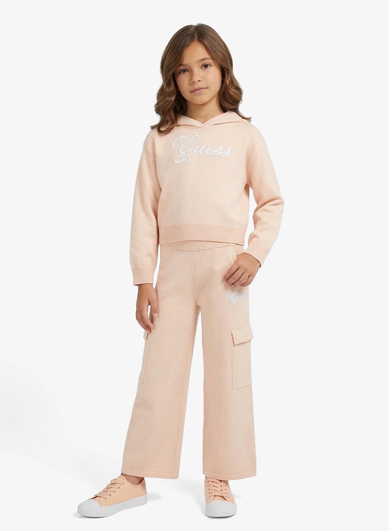GUESS Kids Crew Neck Top and Sweater Pant Sets - Image 1
