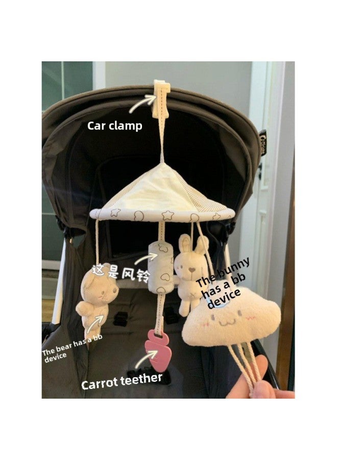 Baby Stroller Toy Stroller Pendant Wind Chime 36 Months Bed Bell Baby Car Hanging Umbrella Comfort Towel Peng Quan-Color:Gentle Bunny Hanging Umbrella ✓ - Image 5
