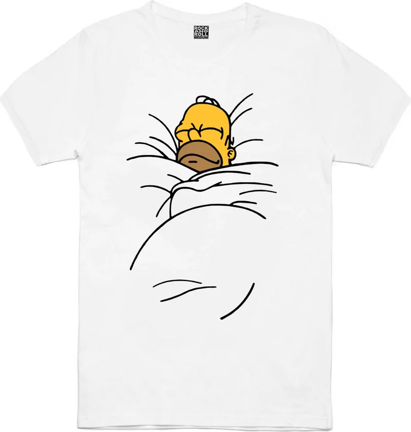 روك اند رول Sleepy Dad White Short Sleeve Men's T-Shirt