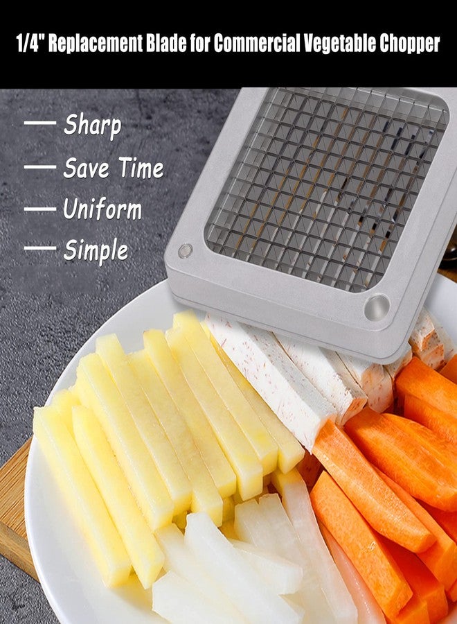 Piwerod 1/4" Replacement Dicer Chopper Blade with Pusher Block, Commercial French Fry Cutter Blade, Commercial Vegetable Chopper for Onion Dicer Tomato Dicer French Fries Cutter - Image 2