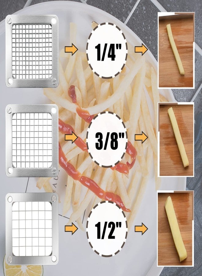 Piwerod 1/4" Replacement Dicer Chopper Blade with Pusher Block, Commercial French Fry Cutter Blade, Commercial Vegetable Chopper for Onion Dicer Tomato Dicer French Fries Cutter - Image 5