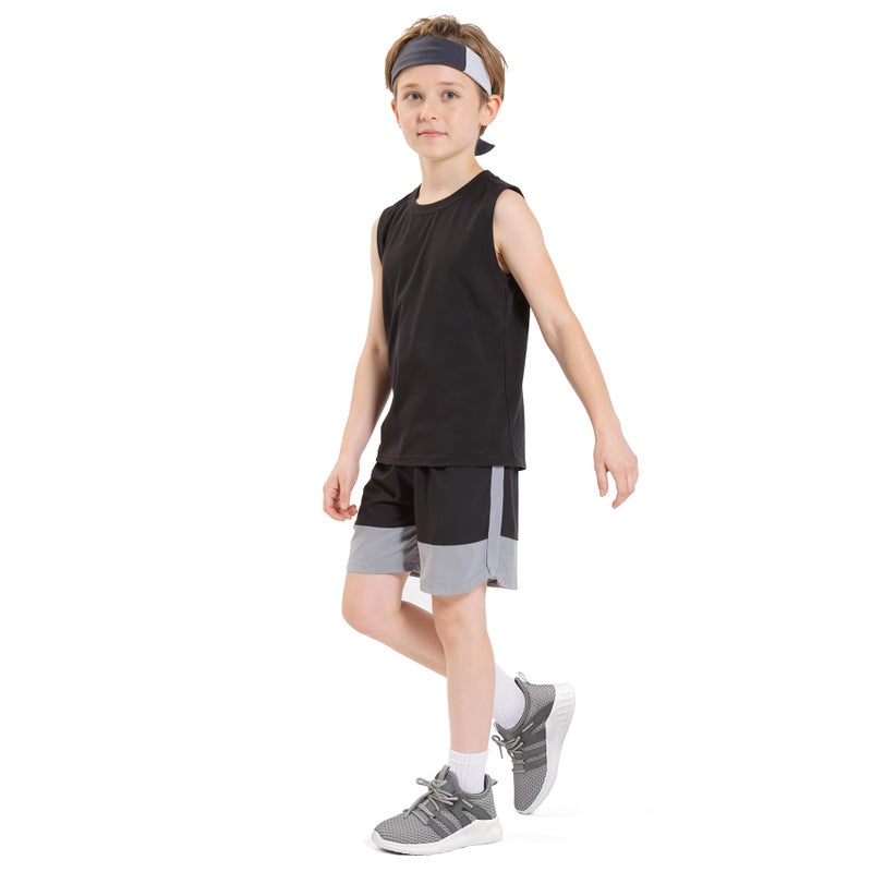 RUNSIDE Boys Girls Tennis Shoes Kids Lightweight Breathable Sneakers Lace-up Running Athletic Shoes for Toddler/Little Kid/Big Kid Grey - Image 2
