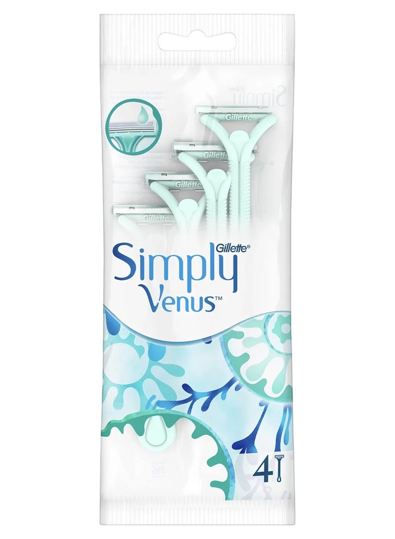 Gillette Simply Venus 2 Women`s Disposable Razor 4's
