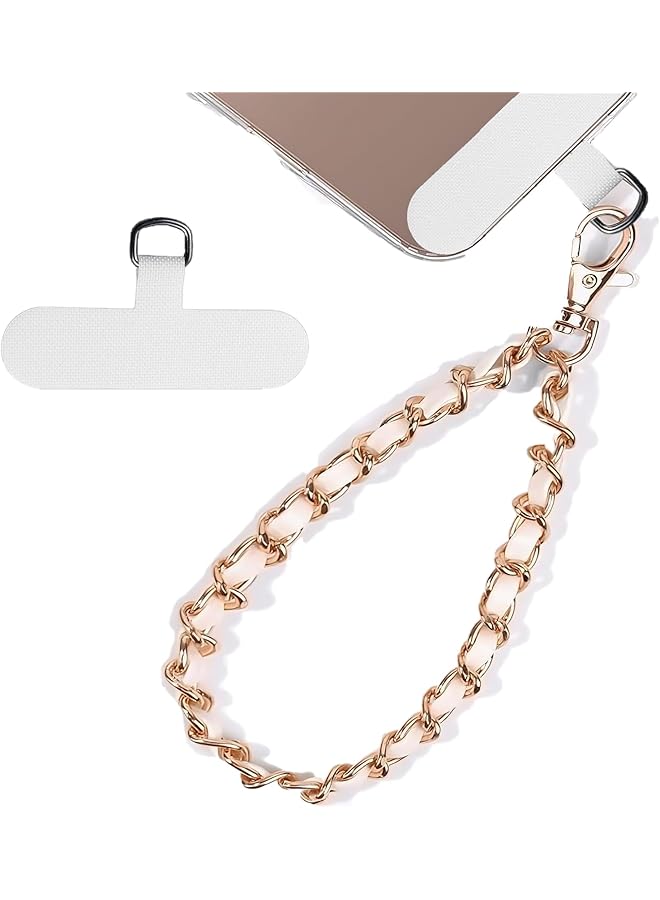 Green Tiger Cell Phone Charm Strap with Wrist Metal Chain Detachable Phone Lanyard for Girls Women, Adjustable Wrist Strap Hand Lanyard for All Smartphone - Image 1