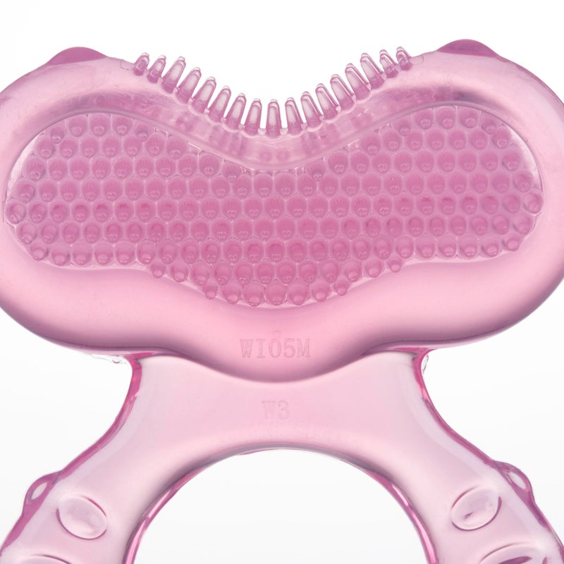 Nuby Silicone Teethe-EEZ Teether with Bristles, Includes Hygienic Case, Pink - Image 3