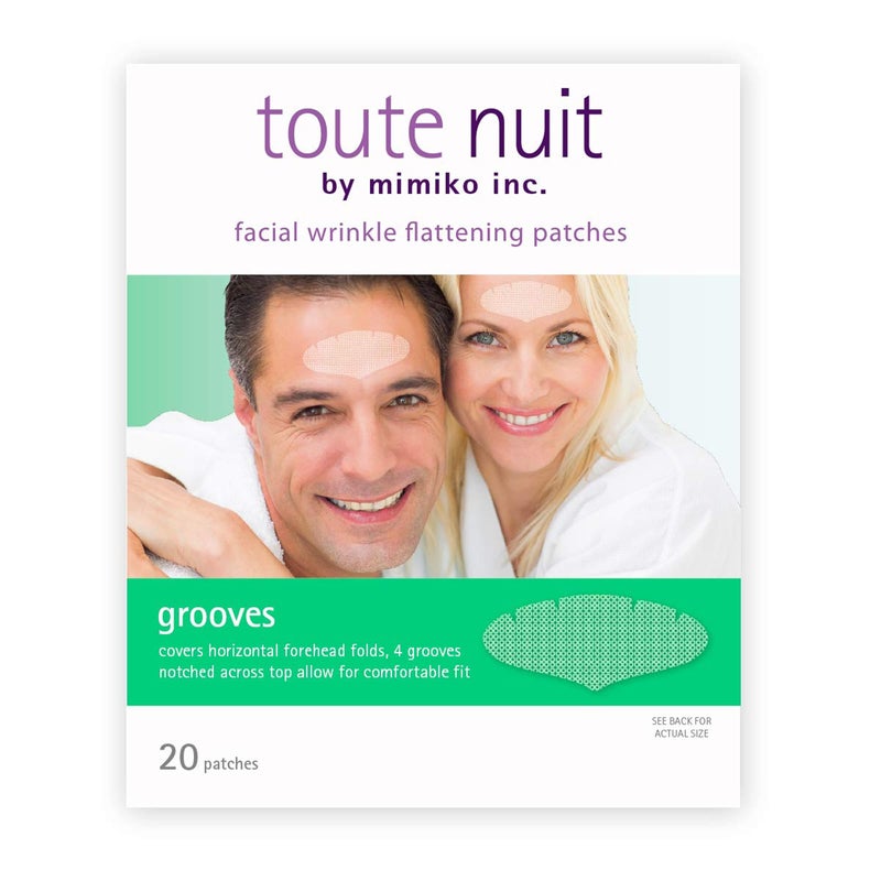 Toute Nuit by Mimiko Inc. Toute Nuit Wrinkle Patches â€“ Grooves â€“ Face Tape for Maximum Forehead Coverage â€“ Hypoallergenic Anti Wrinkle Patches â€“ 20 Count, Made in USA - Image 2