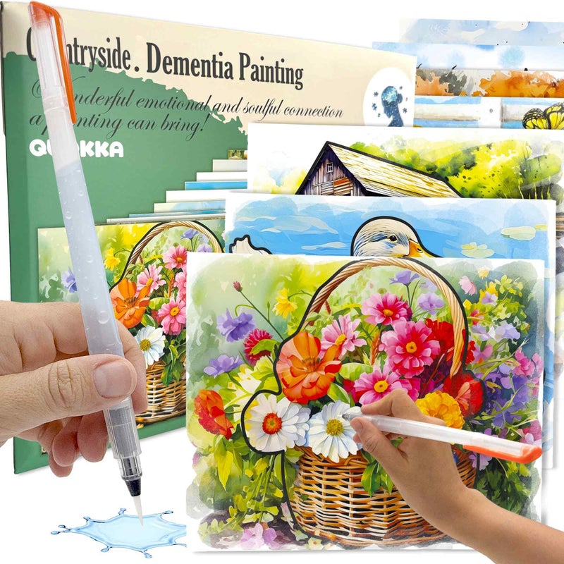 QUOKKA Water Painting Dementia Activities for Seniors Farm Memories Alzheimers Products for Elderly Activities for People with Dementia Crafts for Seniors