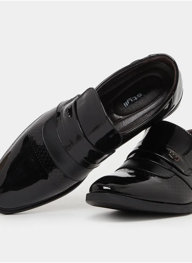 Styli Pointed Toe Slip On Derby Shoes