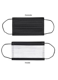 Dada 50-Pieces 3 Ply Disposable Face Mask For Adults Individually Packed Black  - Image 4