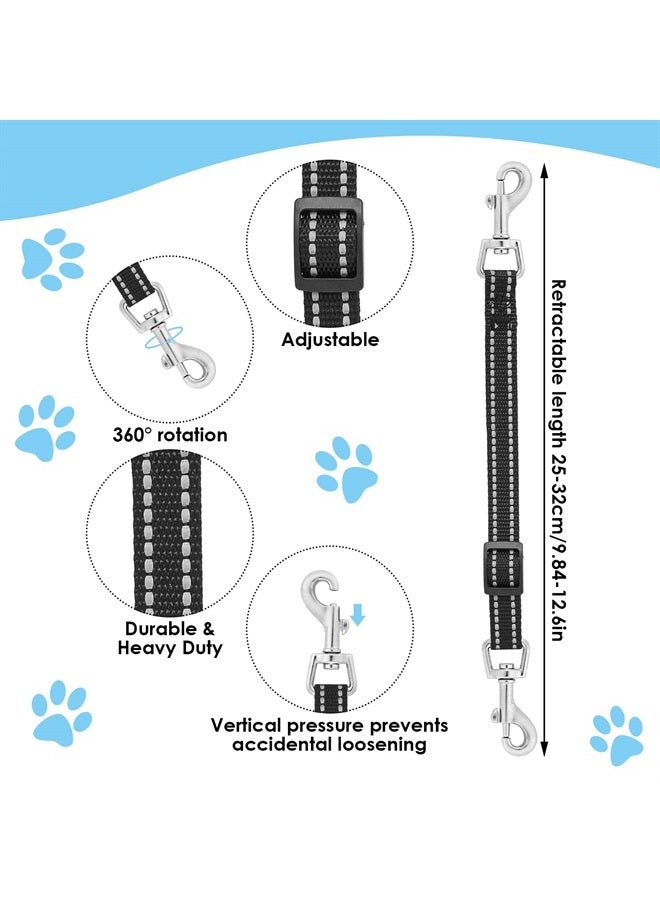 COBEE Dog Collar Clips, 2 Pcs Reflective Nylon Prong Collar, Backup Collar, Safety Adjustable Pet Dog Collar Harness Connector, Double Ended Backup Clasp Clip for Dog Puppies(Black, Gray) - Image 3