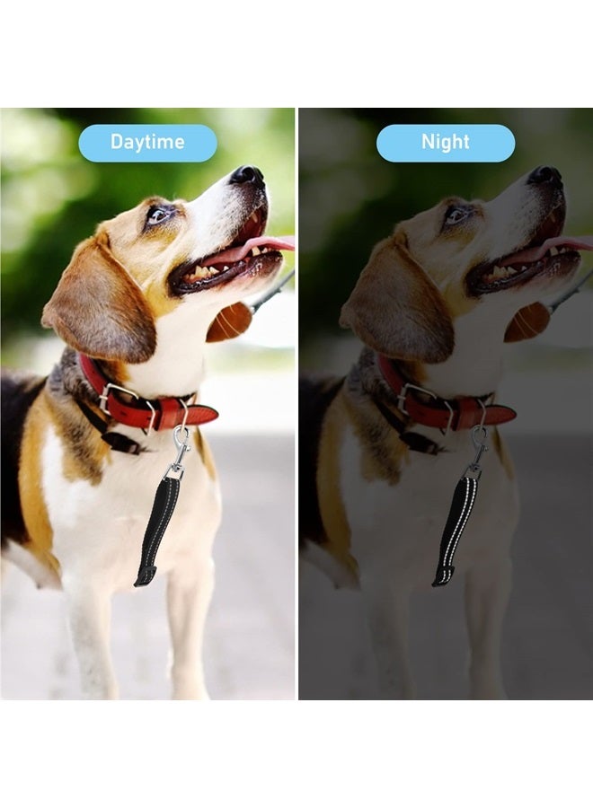 COBEE Dog Collar Clips, 2 Pcs Reflective Nylon Prong Collar, Backup Collar, Safety Adjustable Pet Dog Collar Harness Connector, Double Ended Backup Clasp Clip for Dog Puppies(Black, Gray) - Image 2