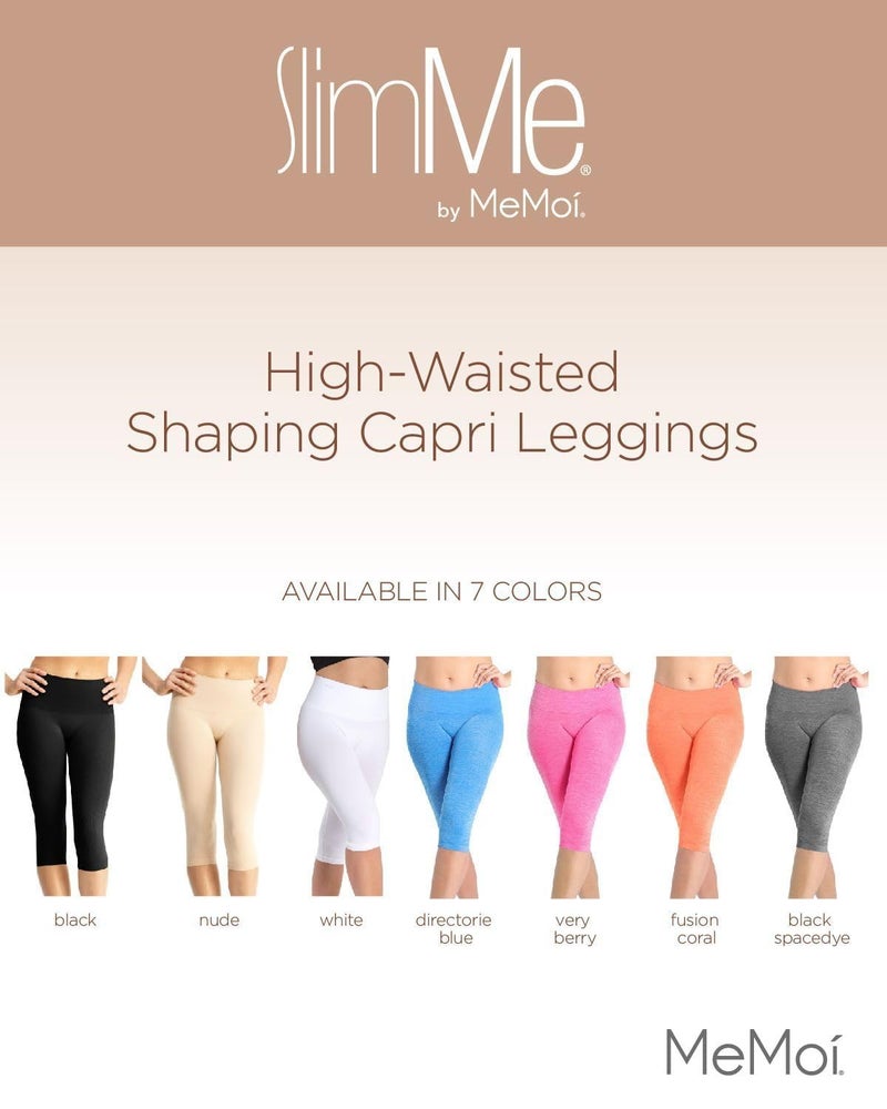 SlimMe Double Agent High Waist Shaping Capris - SlimMe by MeMoi - Versatile Leggings ,Nude,Small - Image 2