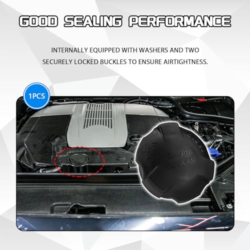 tobenbone Car Radiator Cover Coolant Reservoir Cap, Engine Radiator Reservoir Tank Cap, Coolant Cap Replacement Car Accessories OEM#25441-26100,254412B100, Compatible with Kia Optima Hyundai Accent - Image 4