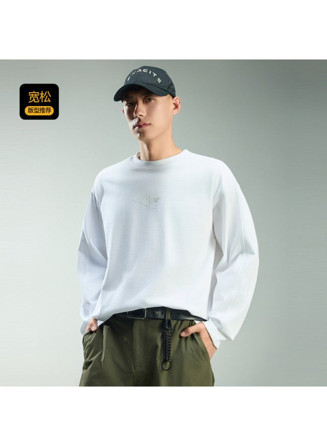 Cabbeen Men's T-shirt With 3d Print Design, American Casual Style, Autumn Long Sleeve T-shirt - Image 3