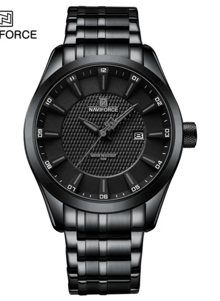 نافيفورس NAVIFORCE ساعة رجالي 8032 الأعمال عادية مقاوم للماء جودة عالية سوار فولاذي غير قابل للصدأ ساعات كوارتز للرجال Relogio Masculino