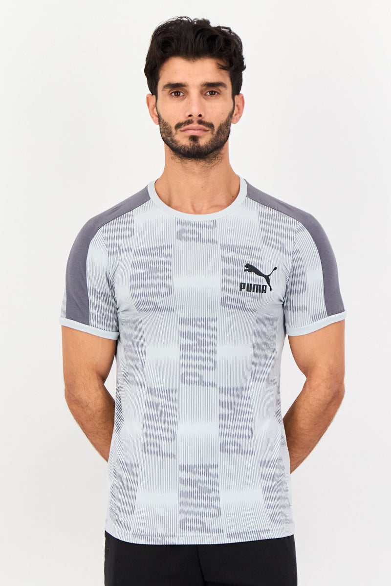 PUMA Men Slim Fit Short Sleeve Brand Logo Outdoor T-Shirt, Multicolor - Image 1