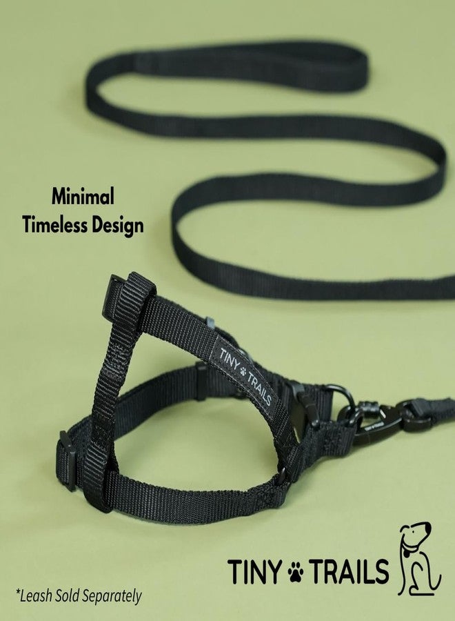 Tiny Trails Step-in Dog Harness for Medium Sized Breeds – Adjustable No-Pull Soft Vest, Secure, Lightweight & Comfortable Premium Nylon, Black (Medium – 18"-26" Chest Girth) - Image 4