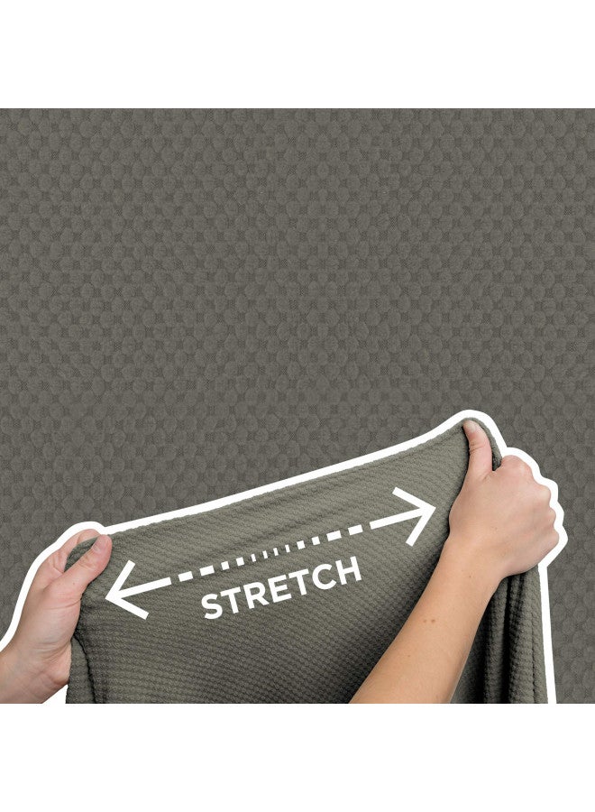 Maytex 4300319 MAYTEX Pixel Ultra Soft Stretch 4 Piece Recliner Arm Chair Furniture Cover Slipcover with Side Pocket, Dusty Olive Green - Image 3