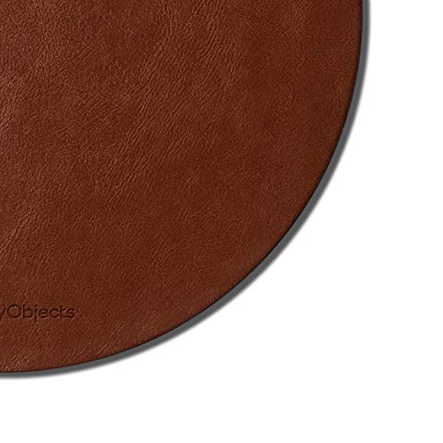 DailyObjects Orb Mouse Pad | Extended for Laptop, for PC, and Wireless Mouse | Handcrafted | Anti-Slip, Anti-Skid | Large Premium Vegan Leather Finish for Home, Office, Gaming - Tan - Image 4