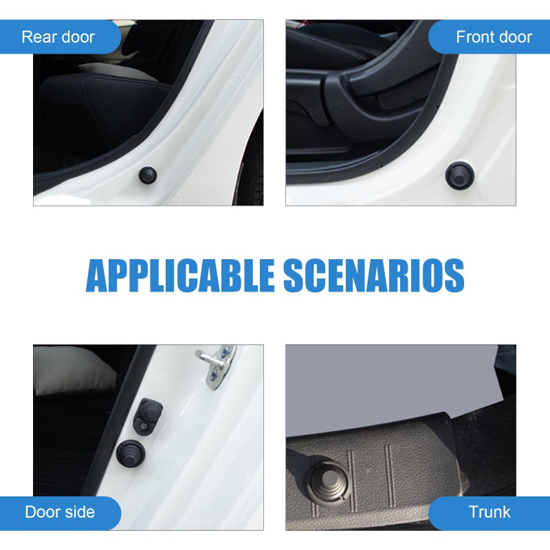 MOXRUQ 4 PCS Car Silicone Cushion Pads, Airbag Shock Absorber, Car Door Anti-Collision Buffer, Universal for Cars Trucks (Black) - Image 4