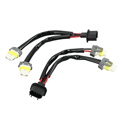 Keenso محول أسلاك المصابيح الأمامية ه13 9008 ذكر إلى 9005 9006 أنثى 2 قطعة - Image 1