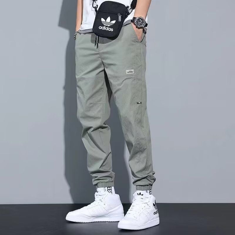 Casual Pants Men's Loose Breathable Ankle Pants Overalls Men's Summer Thin Quick-drying Pants Korean Fashionable Pants Men's - Image 4
