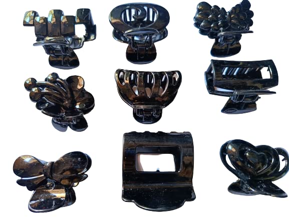 advancedestore Korean Clutchers Small Hair Claw ClipsHair Jaw ClipsHair Accessories for Thin HairStrong Hold Hair Clip for Women and Girls Set of9 - Image 1