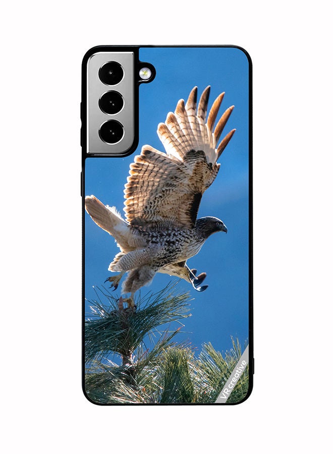 VR CREATIVE Protective Case Cover For Samsung Galaxy S21 FE 5G Hunting Eagle Design Multicolour - Image 1