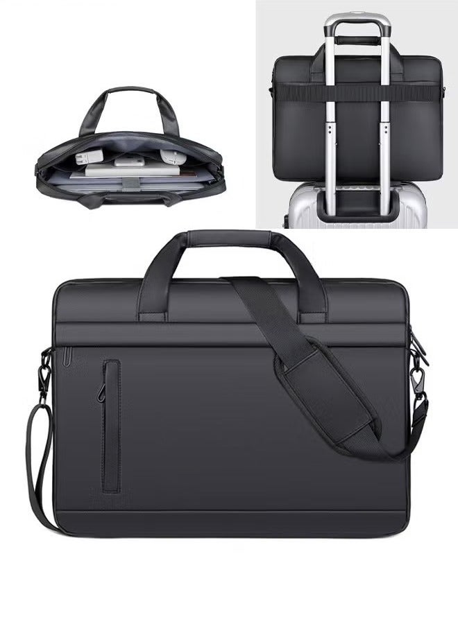 YELIN 15.6 Inch Laptop Bag Lightweight Computer Bag Travel Business Handbag Briefcase Water Resistance Shoulder Messenger Bag for Men and Women Work Office  - Image 1