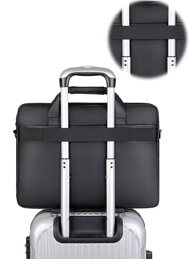 YELIN 15.6 Inch Laptop Bag Lightweight Computer Bag Travel Business Handbag Briefcase Water Resistance Shoulder Messenger Bag for Men and Women Work Office  - Image 5