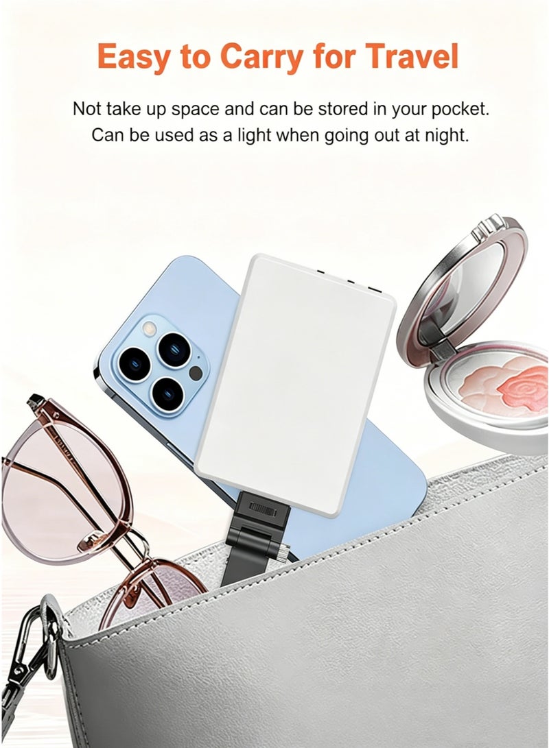 TONEOF 60LED Portable Selfie Light, Rechargable USB Light with Clip & Double 1/4" Screw Hole, 2500k-9000K Dimmable Phone Video Lamp for Phone/Laptop/Tablet/Camera, for Selfie/Video Conference-Black - Image 4