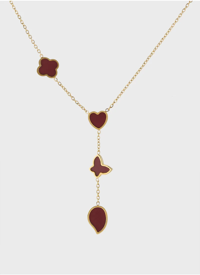 Staurtz Alba Heart Red Necklace