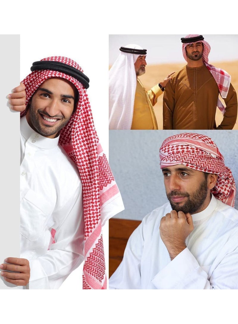 SYOSI وشاح شماغ تكتيكي صحراوي كوفية رأس وشاح رقبة أبيض عربي - Image 2