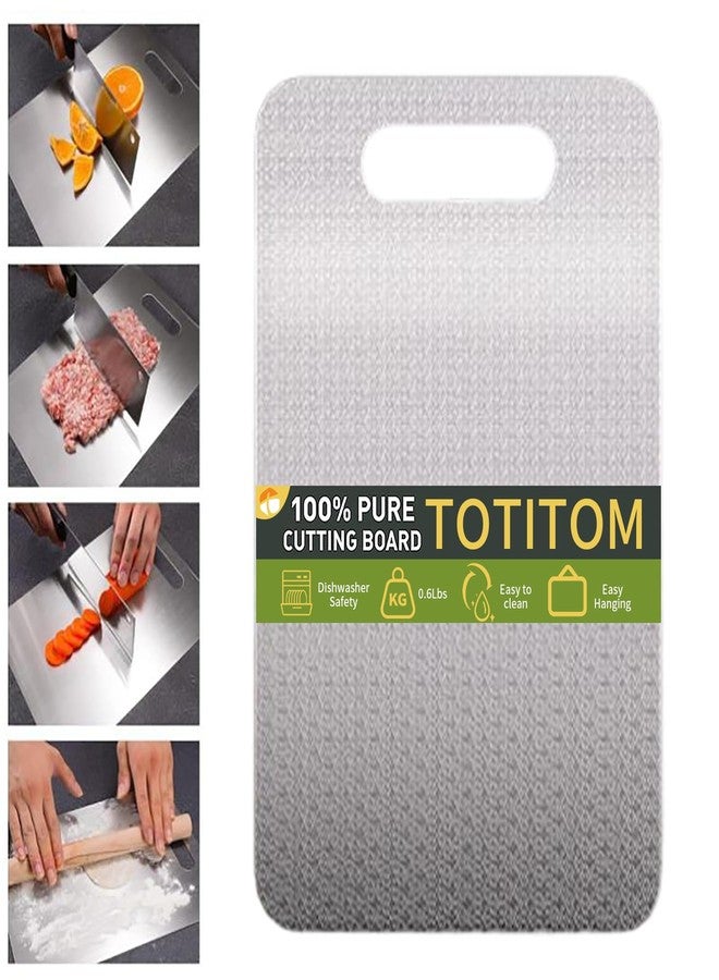 TOTITOM Stainless Steel Cutting Board 13.4'' x 9'', Metal Chopping Board for Kitchen, Food-Grade 304 Steel Cutting Boards for Meat, Vegetables, Fruit, Bread - Dishwasher Safe Tabla para Picar Acero Inoxidable - Image 1