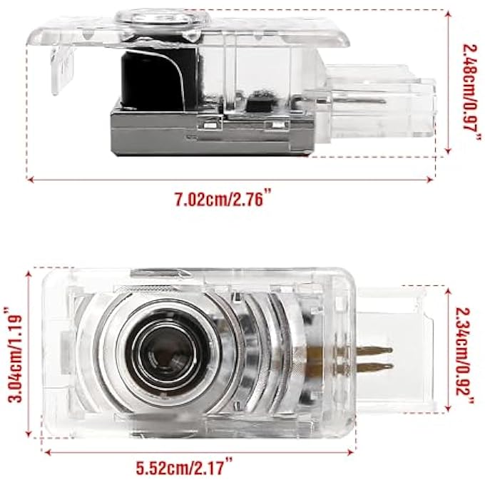 BIGTHREE 2 Pcs Universal Cadillac Car Door Led Projector Lights Logo  Compatible With Ats Cts Ct6 Xts Srx Xt4 Xt5 Xt6 3D Shadow Welcome Step Lights - Image 2