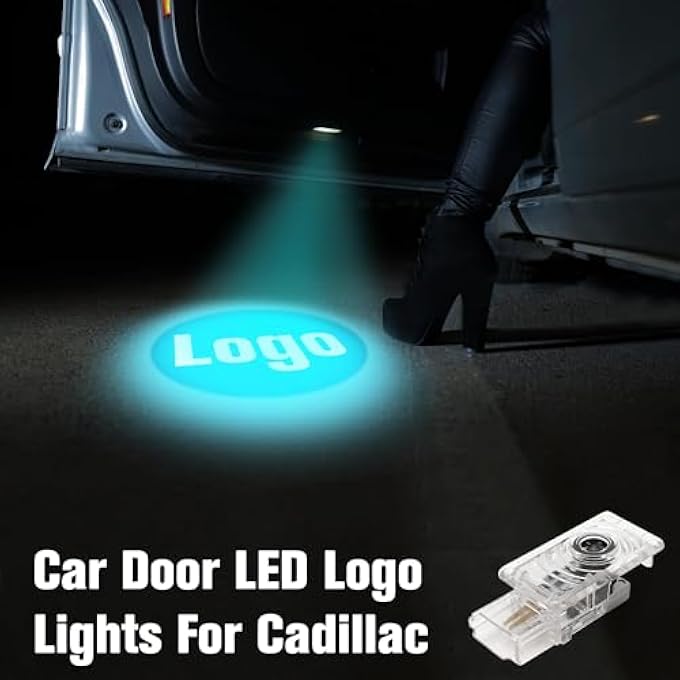 BIGTHREE 2 Pcs Universal Cadillac Car Door Led Projector Lights Logo  Compatible With Ats Cts Ct6 Xts Srx Xt4 Xt5 Xt6 3D Shadow Welcome Step Lights - Image 4