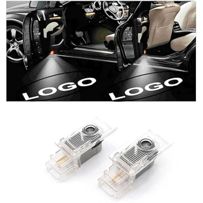 BIGTHREE 2 Pcs Universal Cadillac Car Door Led Projector Lights Logo  Compatible With Ats Cts Ct6 Xts Srx Xt4 Xt5 Xt6 3D Shadow Welcome Step Lights - Image 1