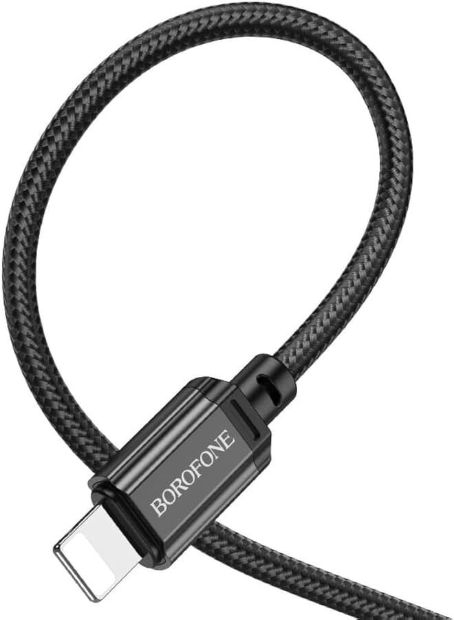 كابل بيانات شحن BOROFONE BX87 PD لليومايتنج - أسود