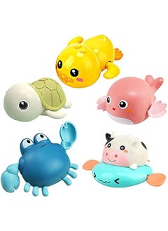 Cute Animal Clockwork Bath Toy Set for Toddlers 1-3 - Fun Water Toys for Boys and Girls - 5 Pack