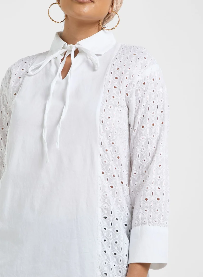 Khizana Schiffli Tunic Dress