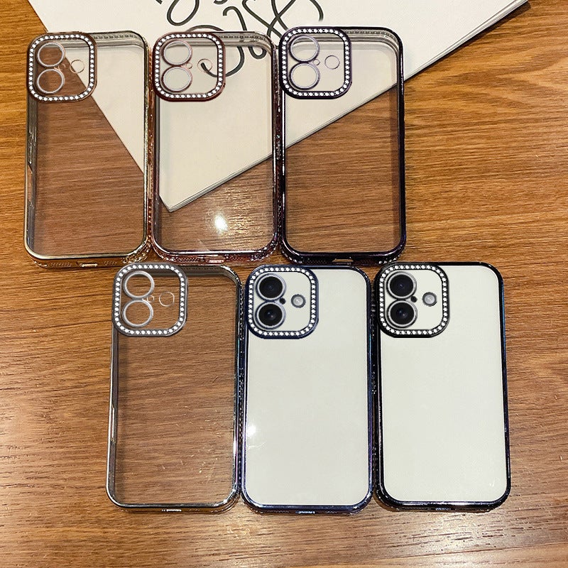 Iphone17 Side Drill Glitter Luxury Suitable for Apple 16Promax Mobile Phone Case Gradient All-Inclusive 15 Anti-Fall Wholesale - Image 4