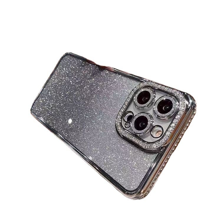Iphone17 Side Drill Glitter Luxury Suitable for Apple 16Promax Mobile Phone Case Gradient All-Inclusive 15 Anti-Fall Wholesale - Image 2
