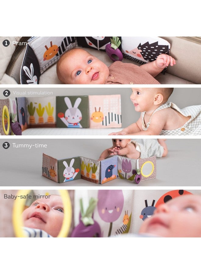 Taf Toys Taf Toys Urban Garden Soft Cloth Newborn Book, Crinkle Baby Book. High Contrast Sensory Toys. Early Education Activity Toy. Infant Tummy Time Toys. Multi-Sensory Textures and a Baby-Safe Mirror - Image 3