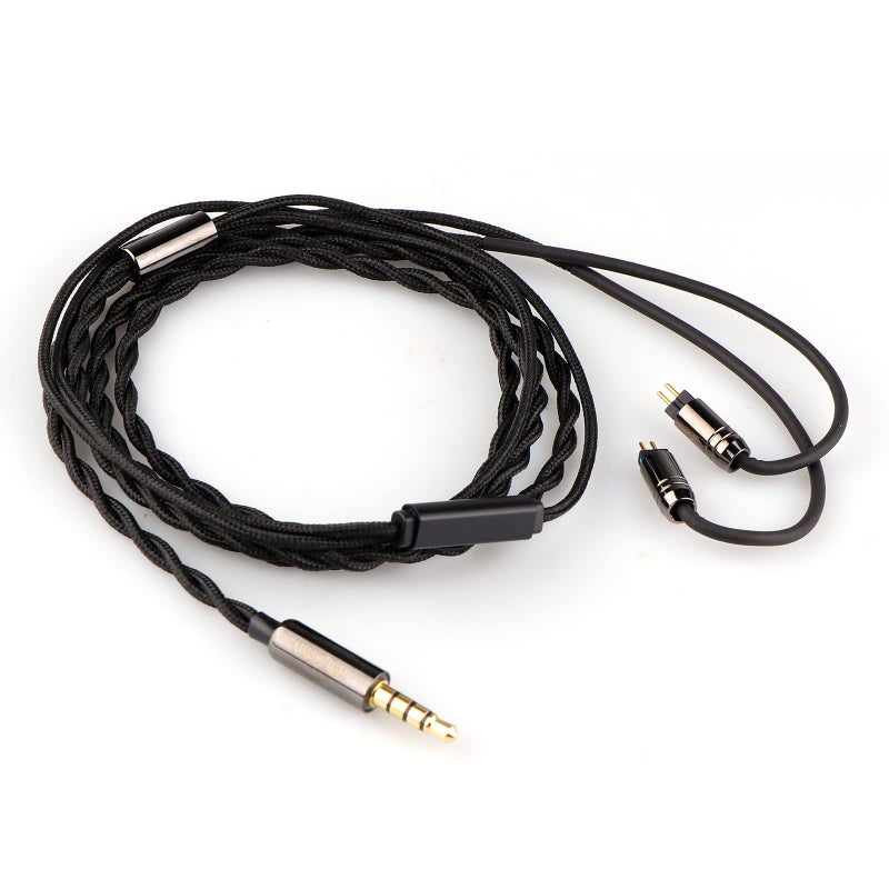 Linsoul Tripowin Zombur in Ear Monitor Cable, 4N High Purity OFC Oxygen Free Cable HiFi Wired IEM Cable, Cotton Yarn Outer Layer, 3.5mm Audio Jack for Musician Audiophile(with Mic, 2pin 0.78mm) - Image 1