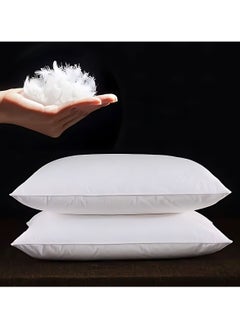 MAXQON 1-Piece Feather Bed Pillow Luxurious Comfort with Goose Feather and 100% Cotton Fabric, (White, Size 50x70 CM)  - Image 1