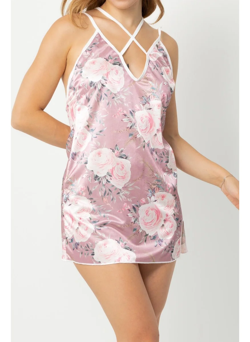 فيفوز Patterned Strappy Backless Nightgown
