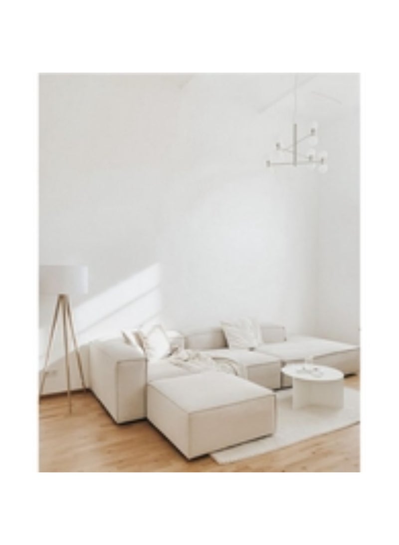 هومزمارت كنبة زاوية كتان وسويدي - اوف وايت - Image 2