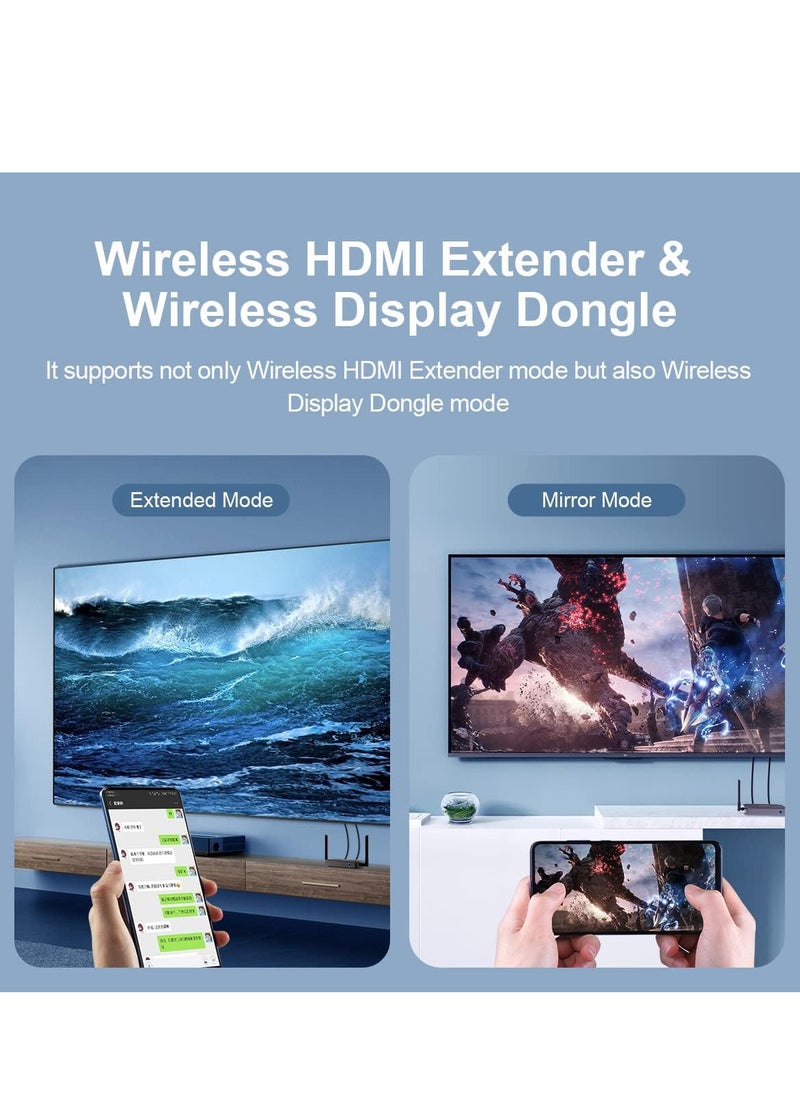 Hagibis - Hagibis Wireless HDMI Transmitter and Receiver, Wireless HDMI Extender Kits & Wireless Display Dongle, Plug and Play HDMI Adapter for TV, Camera, Streaming, Laptops, PC, Media, PS4/5 - Image 1