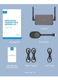 Hagibis Hagibis Wireless HDMI Transmitter and Receiver, Wireless HDMI Extender Kits & Wireless Display Dongle, Plug and Play HDMI Adapter for TV, Camera, Streaming, Laptops, PC, Media, PS4/5  - Image 5