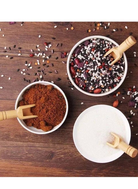 جاروف توابل خشب (6 قطع) مصممة خصيصًا لتنظيم وحفظ التوابل بشكل أنيق وعملي في المطبخ